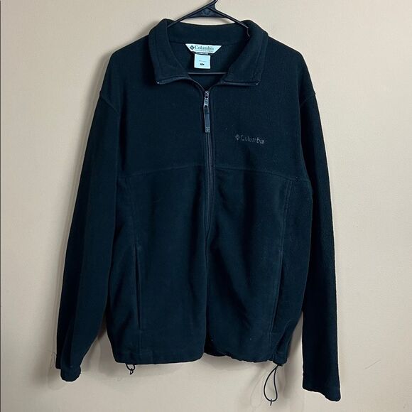Columbia Men’s Size Large Black Fleece Full Zip Up Jacket with Zipper Pockets - Picture 1 of 6